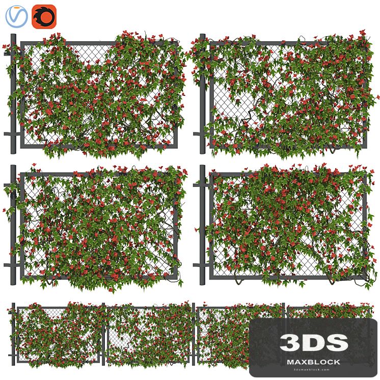 Fence with ivy v3