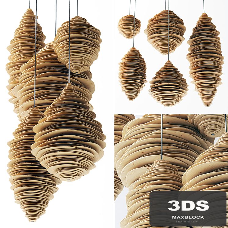 Parametric vespiary decor n1 / Parametric plywood hives
