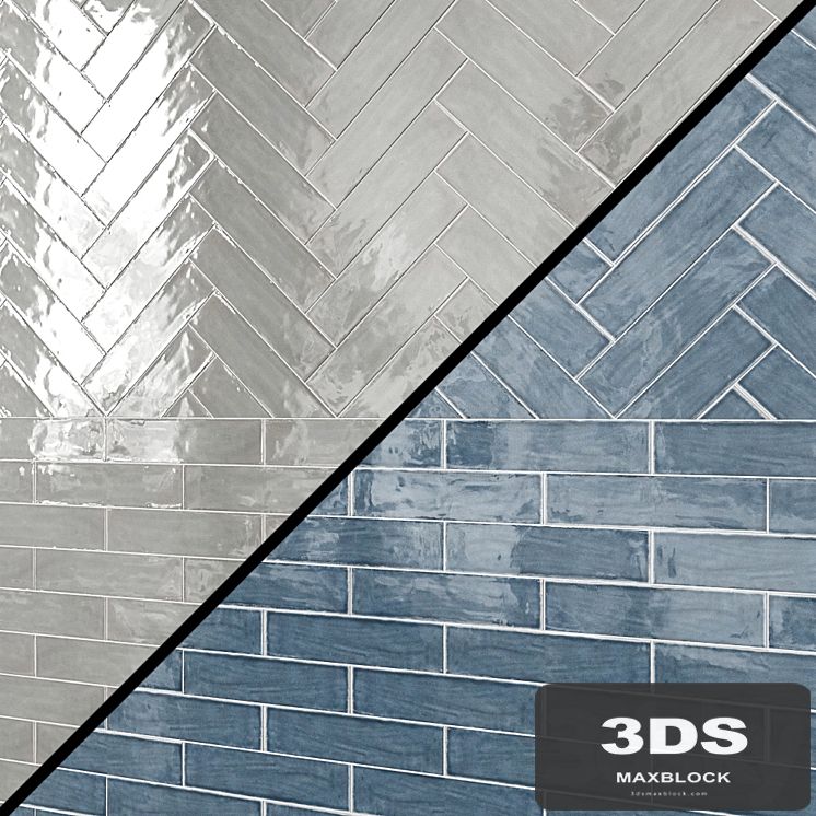 B TRAIN INDIGO Gloss Crackle 3 "X 12" X 3/8 "Ceramic Field Tile