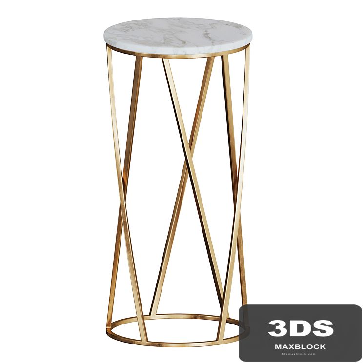 Side table with marble top Marble by Glasar