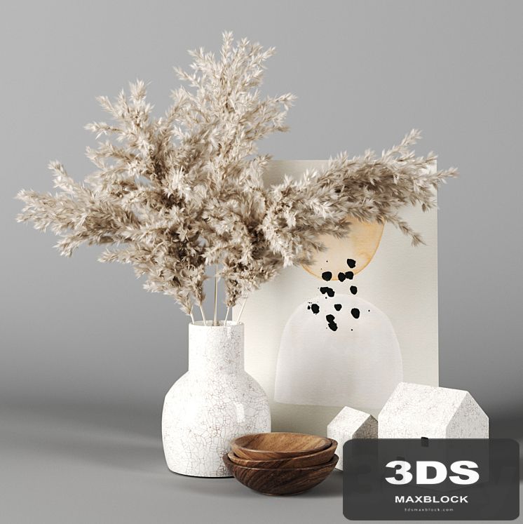 decor set 15 with Pampas Grass