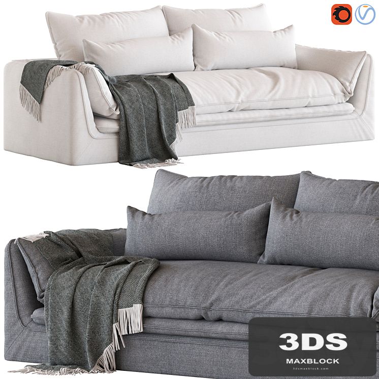 Globewest Orlando Seamed 4-Seater Sofa
