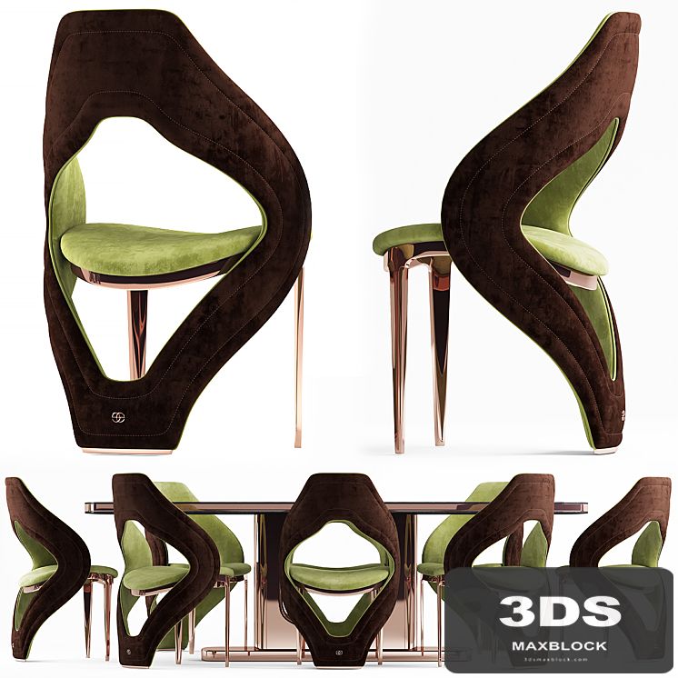 Chair and table elve luxury