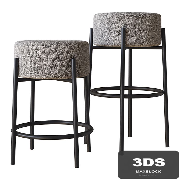PEG UPHOLSTERED BAR STOOLS CB2