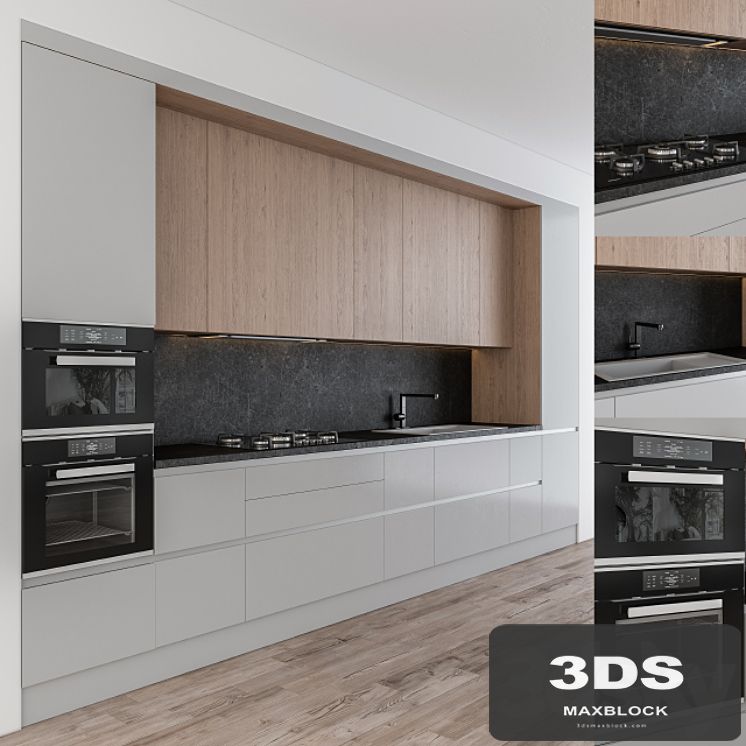 Kitchen Modern - Gray and Wood 24