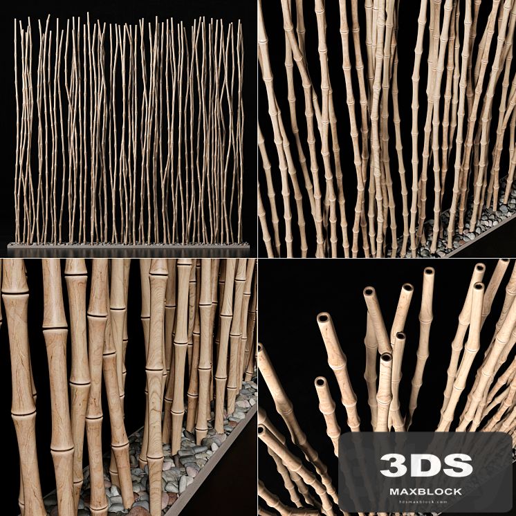 Bamboo thin branch decor n3 / Decor from thin bamboo branches