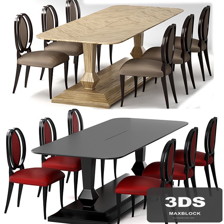 Cristaux table Sidonie chair Christopher Guy