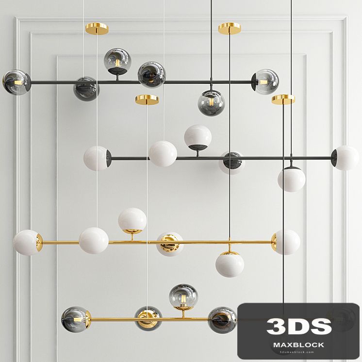 Modern Chandelier and Glass Ball