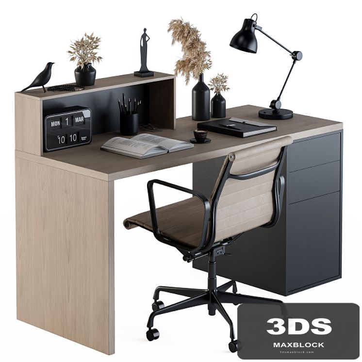 Work Table with Dried Plants - Set 82