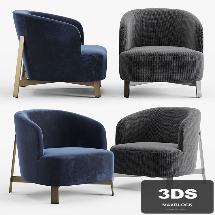 Porada copine steel armchair