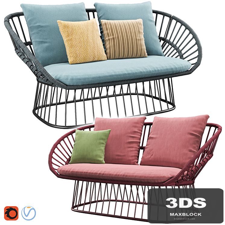Cala 2 Seater Garden sofa By Kettal