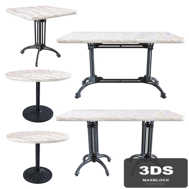 Cast iron underframe table