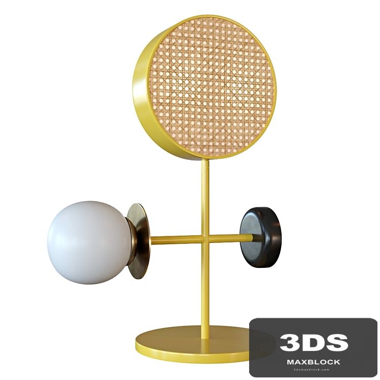 Rattan table lamp