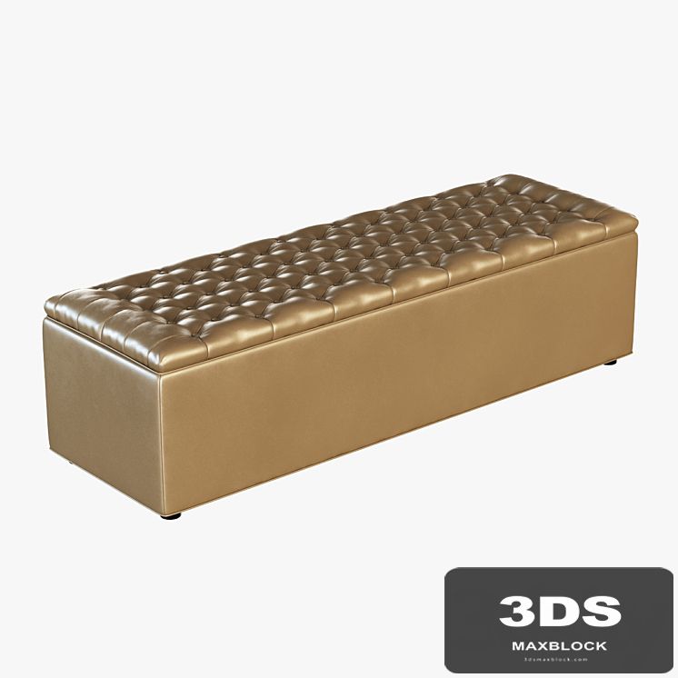 Poof rectangular Sky Capitone