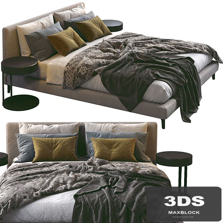 Meridiani Bed Stone Up