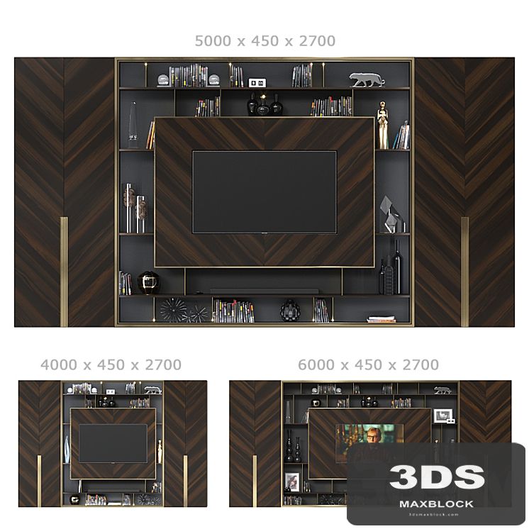 TV wall 041. (3 sizes)