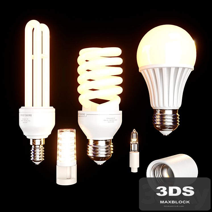 Energy saving lamps set
