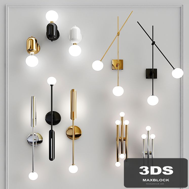 Four nice wall lights