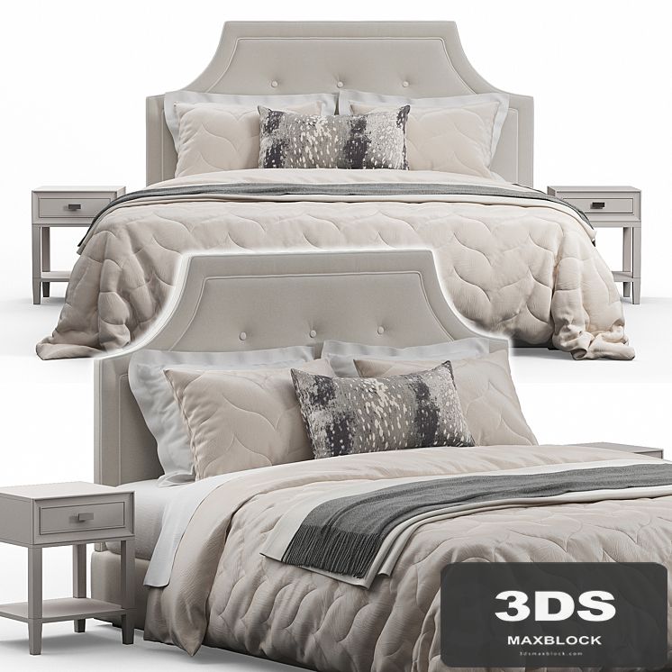 Arched Tufted Headboard Bed