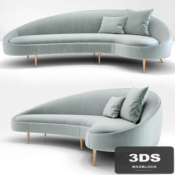 Jonathan Adler Ether Curved Sofa