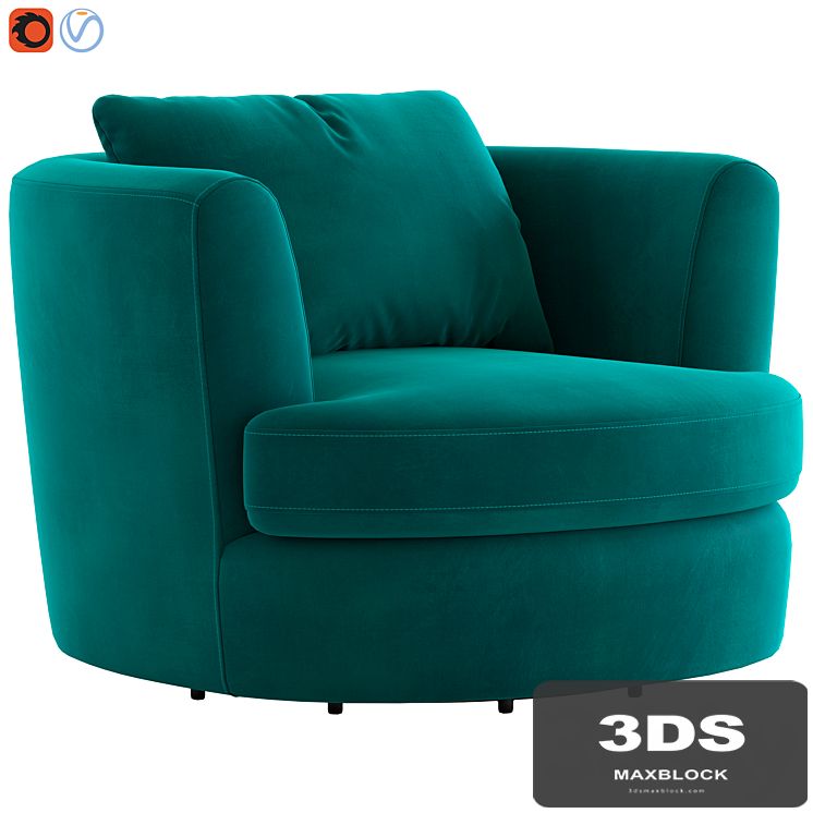 Cult Furniture Magnolia Swivel Armchair