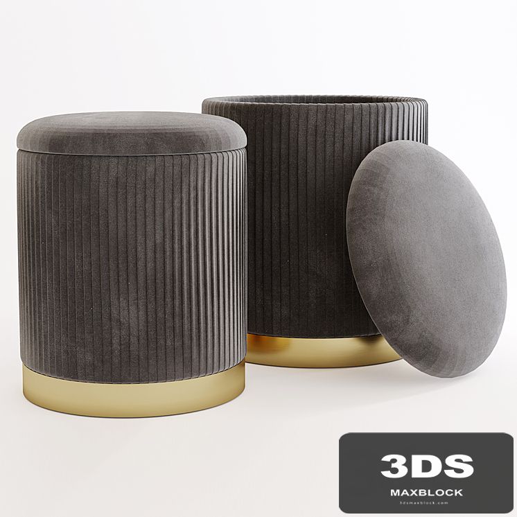 MY19A205A (small + big) Geneva Ottoman 2 Set