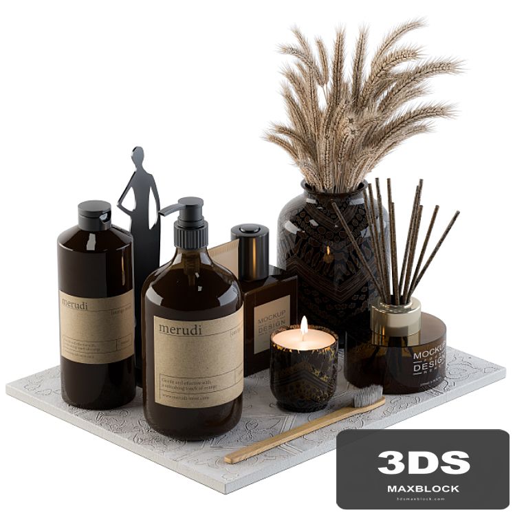 Bathroom Decor Set 04 - Brown