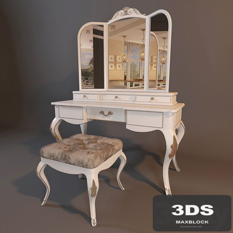 Dressing table and poof GRAN GUARDIA