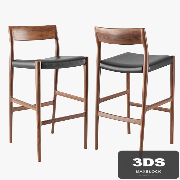 Moller Model 77B bar stool