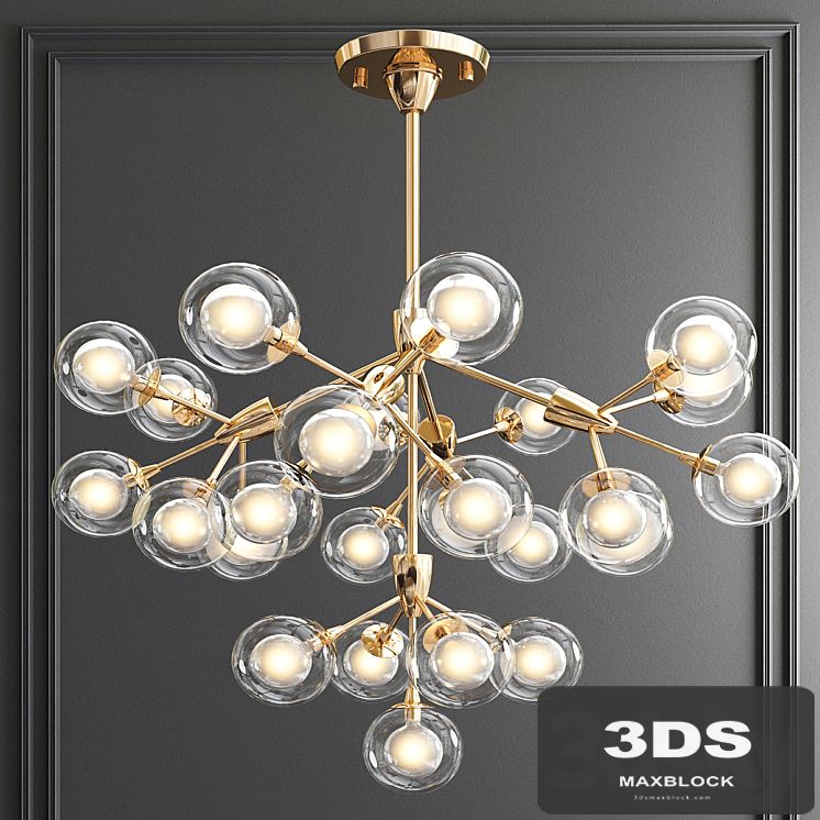 LED Clear Crystal Ball Chandelier