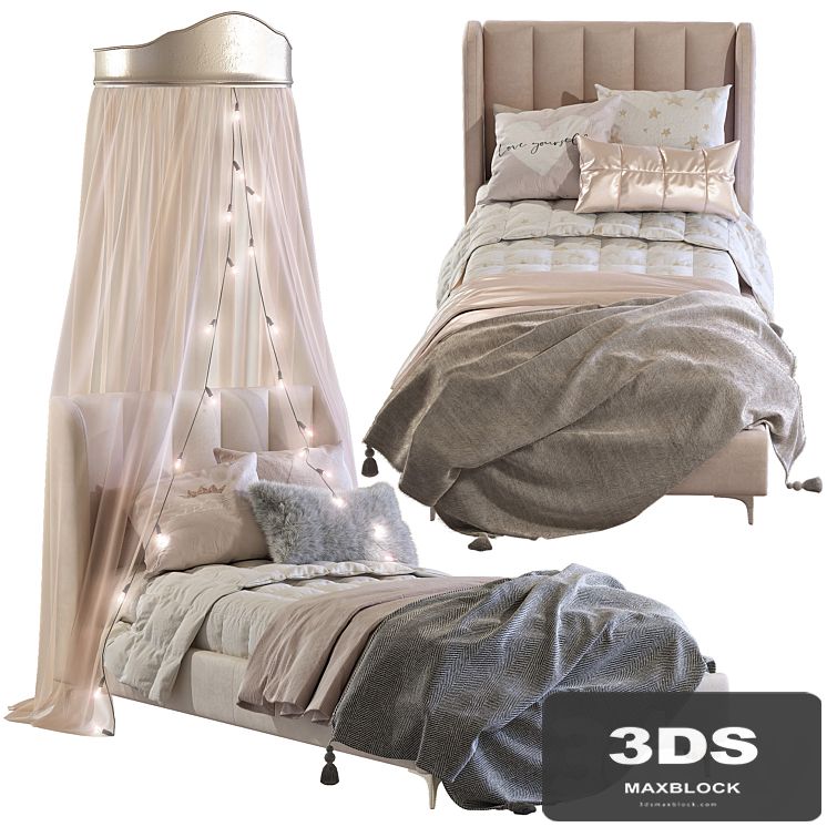 Bed Blush Lizbeth Velvet Single Bed 3