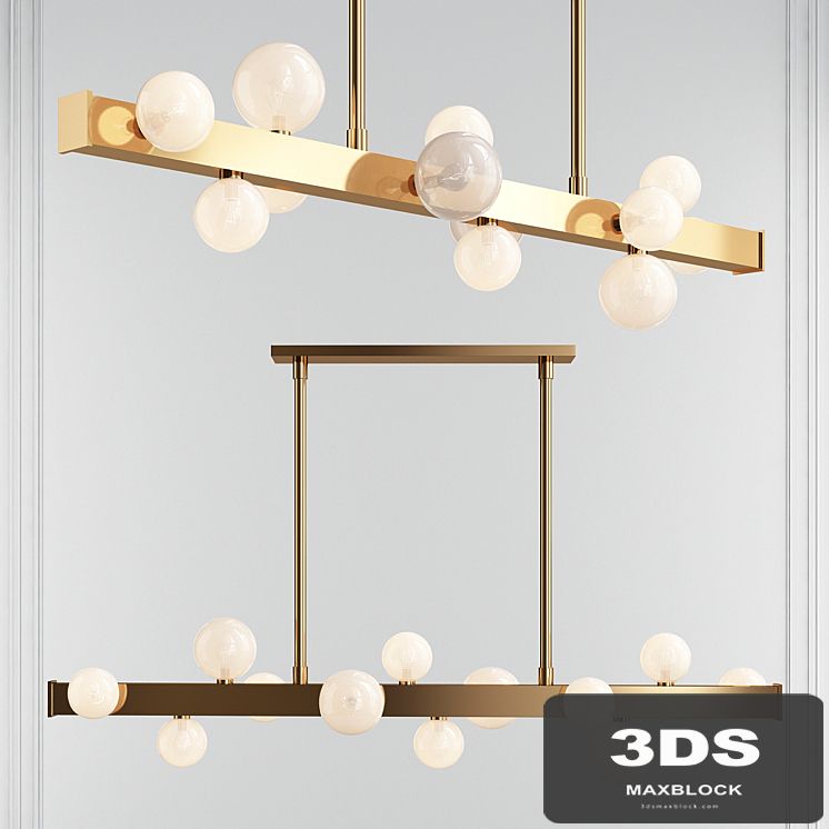Mini Hinsdale 12-Light Sputnik Linear LED Chandelier