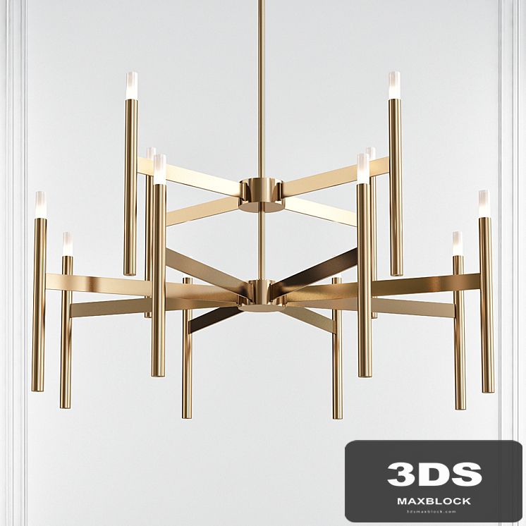 24 - Light Sputnik Modern Linear LED Chandelier