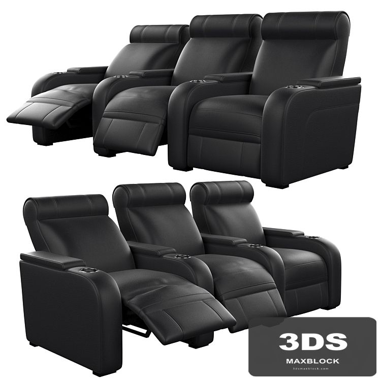 Modular cinema seat 3 positions