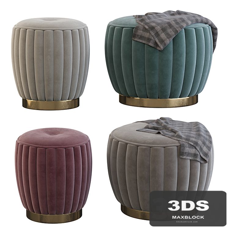 Velvet pouf