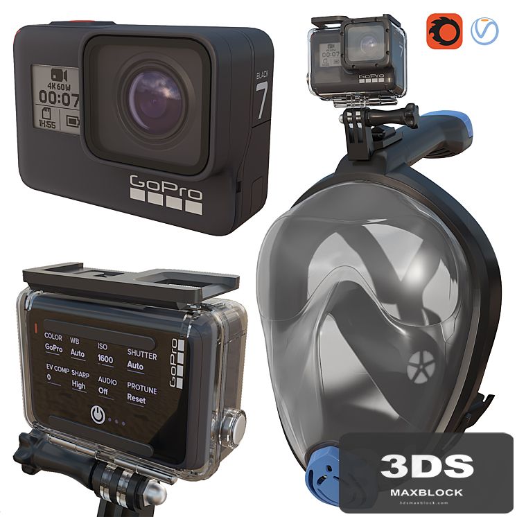 GoPro7 Diving Mask