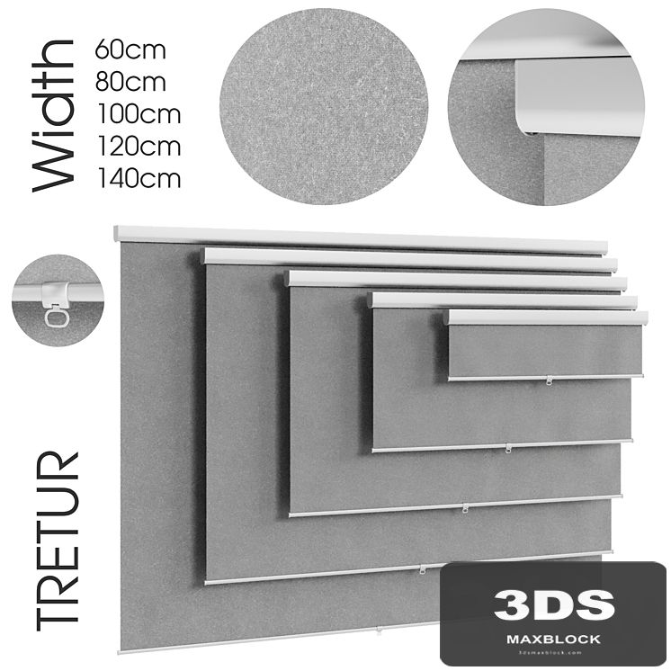 TRETUR. Ikea block-out roller blind