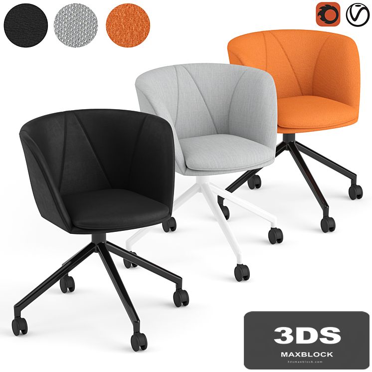 Fredericia Verve swivel castors chair