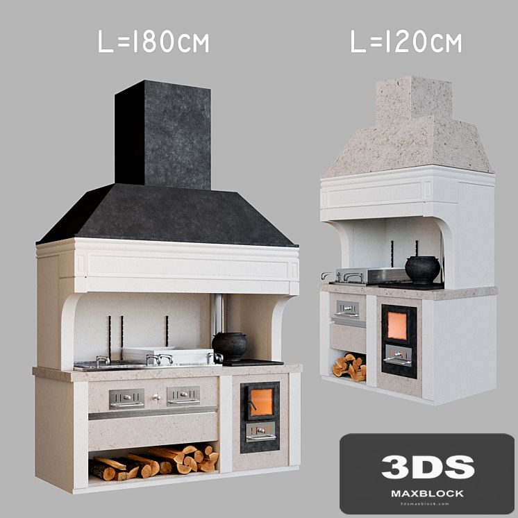Stationary barbecue