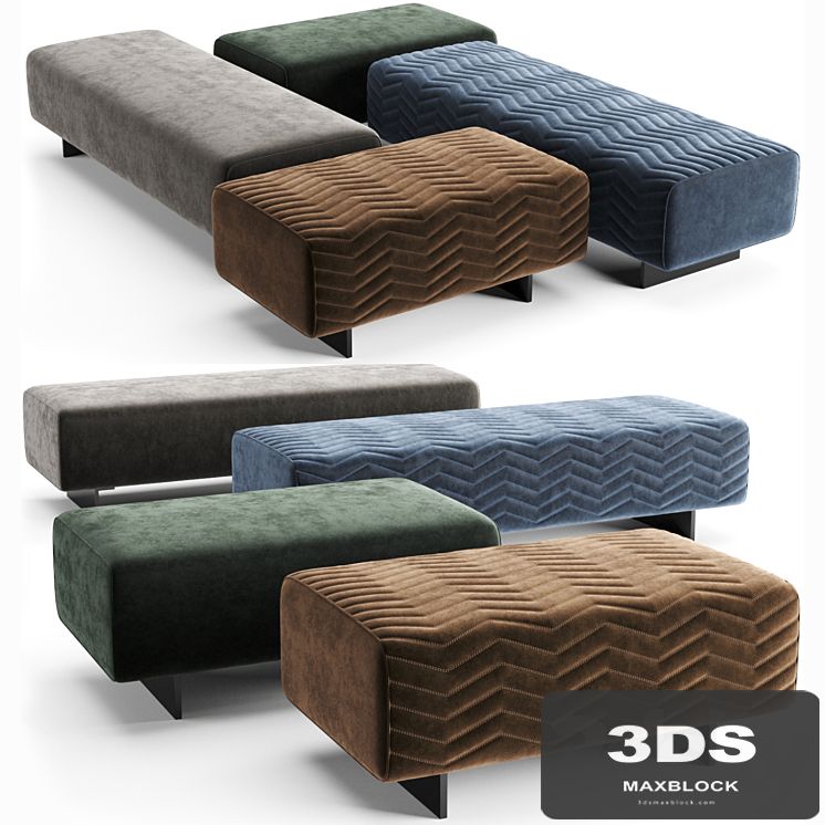 Minotti quincy chevron benches