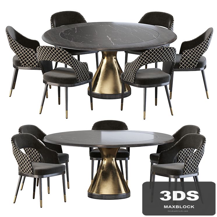 Stainless Steel Chair and Dolly Tonin Casa table
