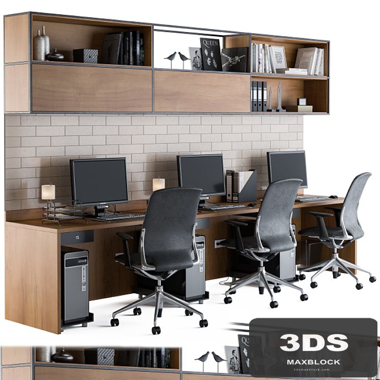 Office Furniture - employee Set 05