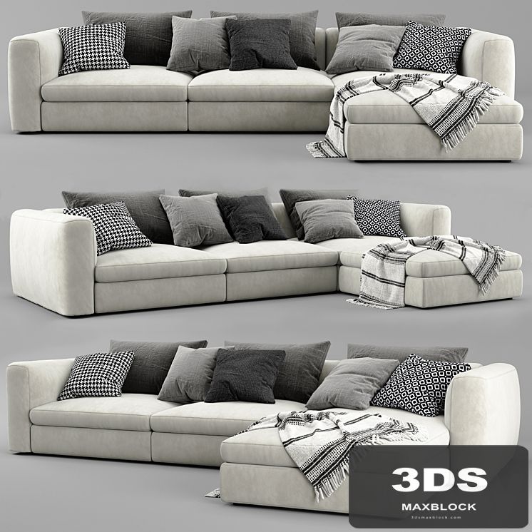 Poliform Dune Chaise Longue Sofa