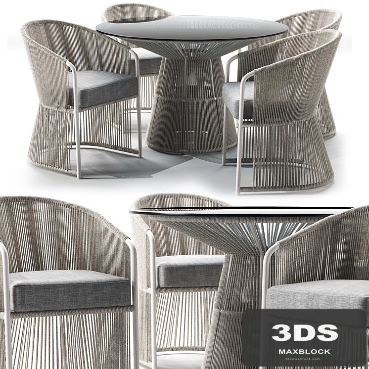 Tibidabo Table and Tibidabo Dining Armchair