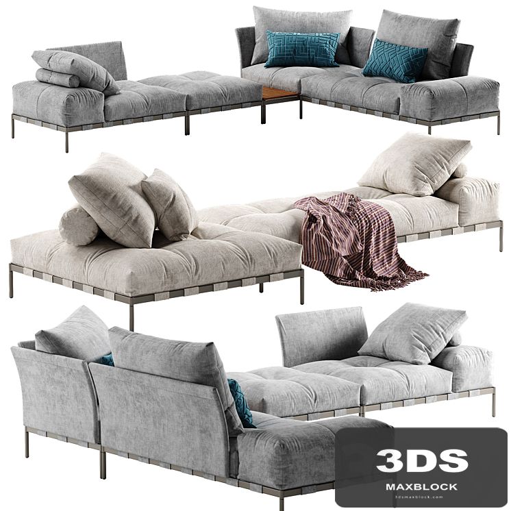 Saba Italia Pixel Light sofa set 4