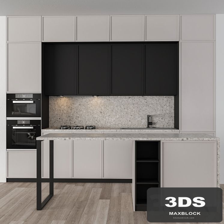 Kitchen Modern - Cream and Black 26