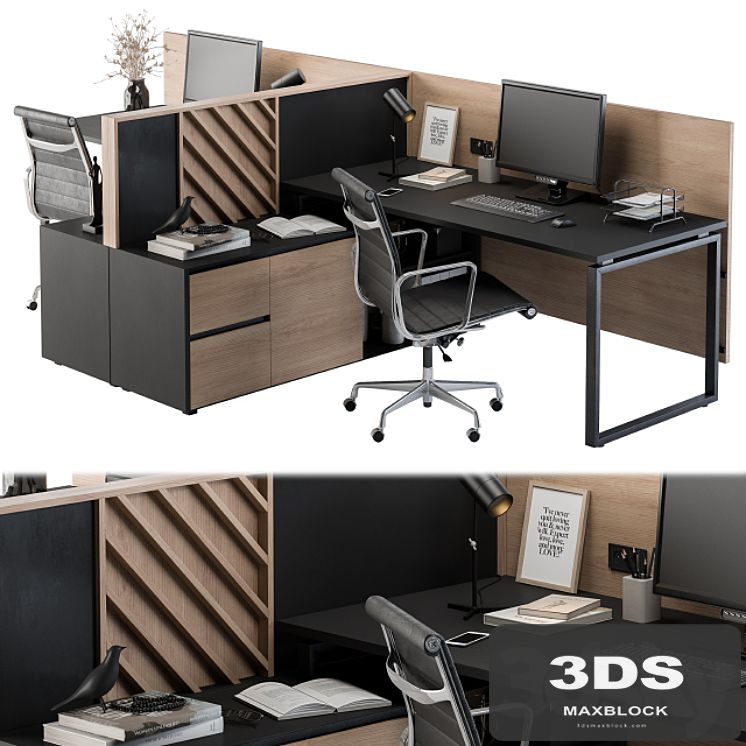 Office Furniture - employee Set 06