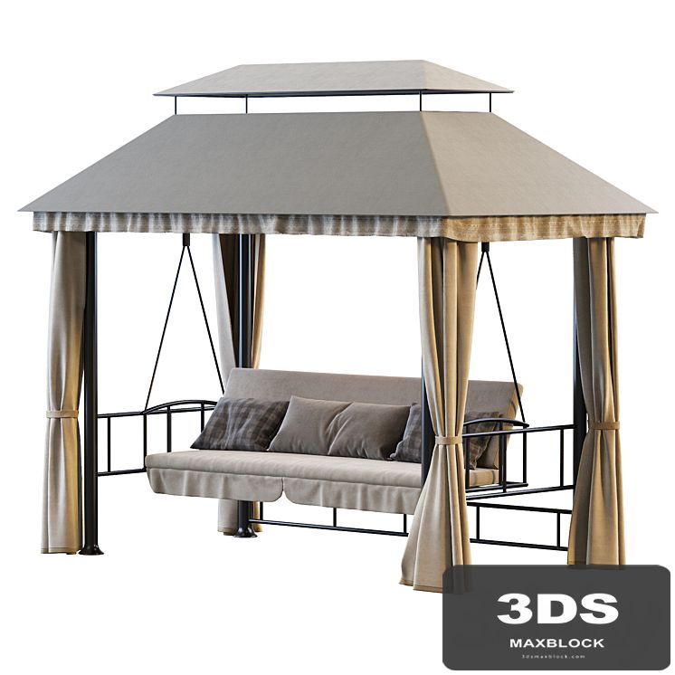 Garden swing with a tent ART138