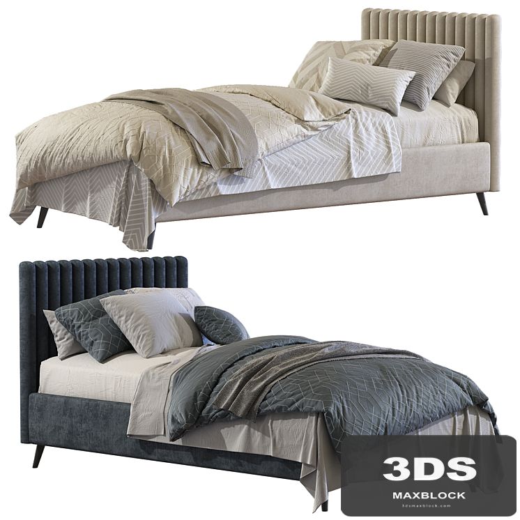 Bed with a soft headboard 4