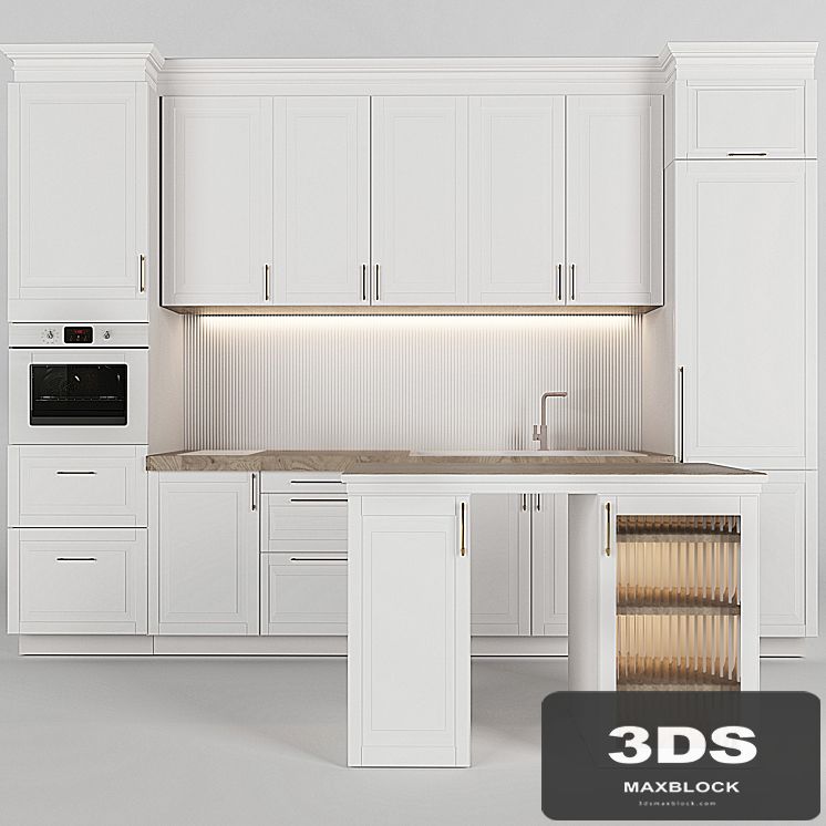 Kitchen with slats